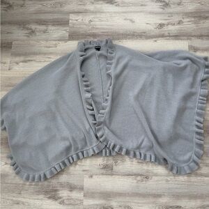 Avenue Metallic Gray Knit Shawl